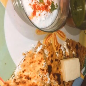 2 Stuffed Cheese Paratha